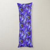 Paarse irisbloem / schuin / betegeld / lichaamskussen (Achterkant (Verticaal))