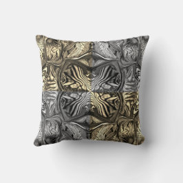 Paarse irisbloem / sepia / B & W / Vier / Kussen