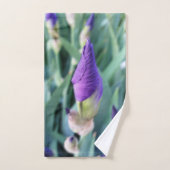 paarse irisbuis bad handdoek (Handdoek)