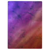 Paarse iriscent geborsteld metaal glitter monogram klembord (Achterkant)