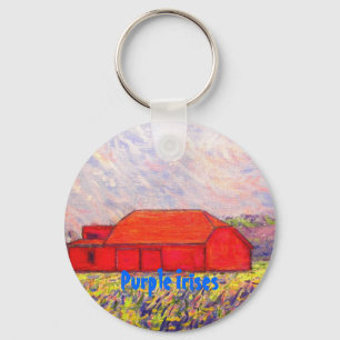 Paarse Irises Sleutelhanger