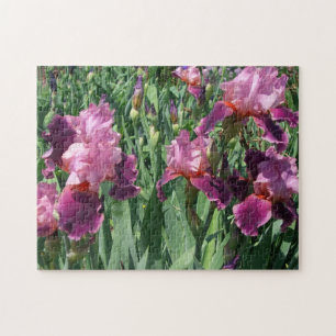 Paarse Irises Spring Floral Legpuzzel
