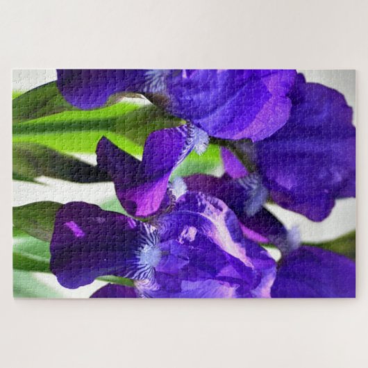 Paarse Irises Vloer Legpuzzel (Horizontaal)