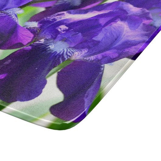 Paarse Irises Vloer Snijplank (Hoek)