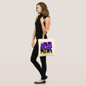 Paarse Irises Vloer Tote Bag (Voorkant (model))