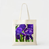 Paarse Irises Vloer Tote Bag (Voorkant)