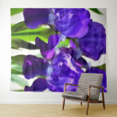 Paarse Irises Vloer Wandkleed (In Situ (horizontaal))