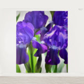 Paarse Irises Vloer Wandkleed (Voorkant)