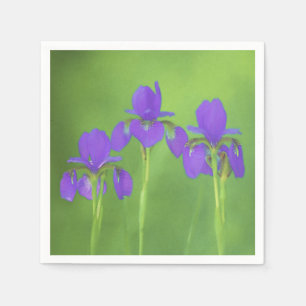 Paarse irisschildering - Oorspronkelijke blowerend Servet