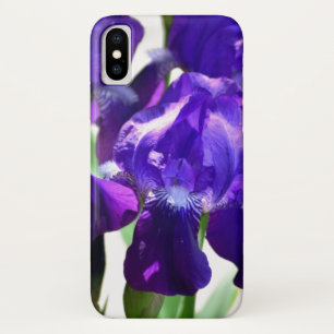 Paarse Irissen Iris Bloem iPhone X Hoesje