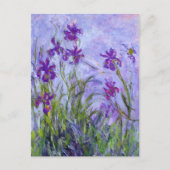 Paarse Irissen Landschap Claude Monet Briefkaart (Voorkant)
