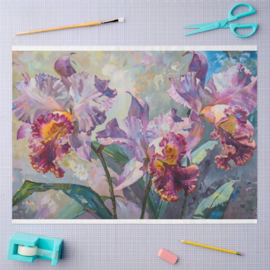 paarse irissen ontkoppeling tissuepapier (Craft)