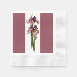 Paarse Irist donkerroze papier servkin Servetten