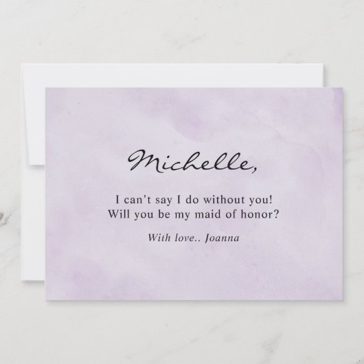 Paarse Ivory Gold Zal mijn eerbewijs zijn? Kaart (Achterkant)