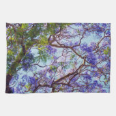 Paarse Jacaranda-kleur van het boomwater, Theedoek (Horizontaal)