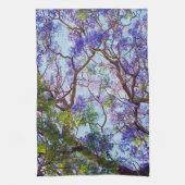 Paarse Jacaranda-kleur van het boomwater, Theedoek (Verticaal)