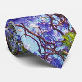 Paarse Jacaranda Tree Art, Stropdas (Opgerold)