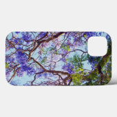 Paarse Jacaranda Tree Oil Paint, iPhone 13 Hoesje (Achterkant (horizontaal))