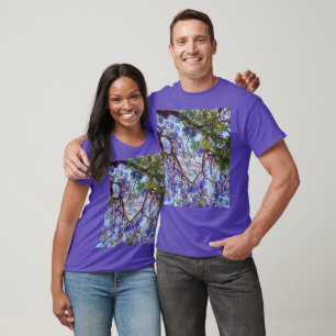 Paarse Jacaranda Tree Oil Paint, Unisex Tshirt