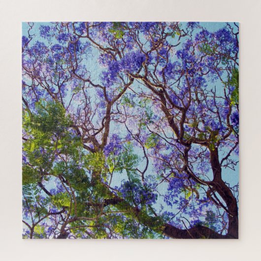 Paarse Jacaranda Tree Oil Painting, Legpuzzel (Verticaal)