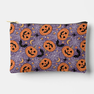 Paarse Jack-O-Lantern Halloweenpatroon Etui