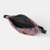 Paarse Jack-O-Lantern Halloweenpatroon Heuptasje (Open)