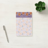 Paarse Jack-O-Lantern Halloweenpatroon Post-it® Notes (Kantoor)