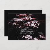 Paarse Japans Maple Memorial Service uitnodiging (Voorkant / Achterkant)