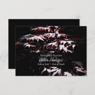 Paarse Japans Maple Memorial Service uitnodiging