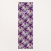 Paarse Japanse Iris-ventilator op maat Yogamat (Voorkant)