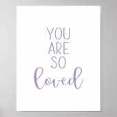 Paarse je bent zo geliefd poster (Voorkant)