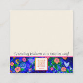 Paarse je maakt het verschil Vriendelijkheid Kaart Vierkante Visitekaartje (Achterkant)