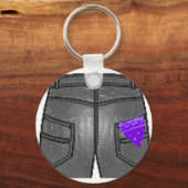 Paarse Juiste Hanky Sleutelhanger (Voorkant)
