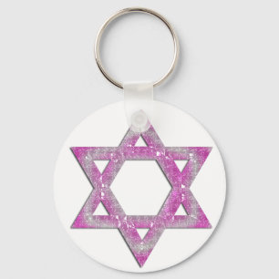 Paarse juwelen ster van David Design Sleutelhanger