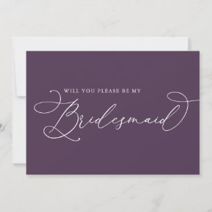 Paarse Kaart van het Bridesmaid-voorstel voor een