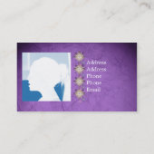 Paarse kaartsjabloon voor ontwerper visitekaartje (Achterkant)