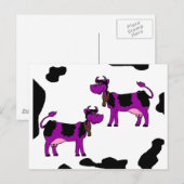 Paarse kabeljauw met zwarte en witte achtergrond briefkaart (Voorkant / Achterkant)