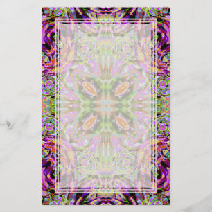 Paarse kaleidoscoop blanco banketbakkerij briefpapier