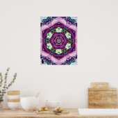 Paarse Kaleidoscoop Poster (Keuken)