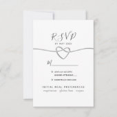 Paarse kalligrafie RSVP-kaart RSVP Kaartje (Voorkant)