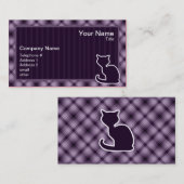 Paarse kat visitekaartje (Voorkant / Achterkant)