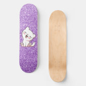 Paarse kattekletskateboard van Glitter Skateboard (Voorkant)