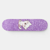 Paarse kattekletskateboard van Glitter Skateboard (Horizontaal)