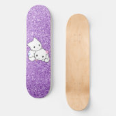 Paarse kattekletskateboard van Glitter Skateboard (Voorkant)