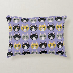 Paarse katten accent kussen