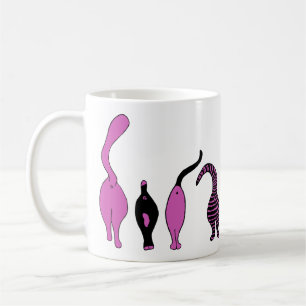 Paarse kattenpeuken koffiemok