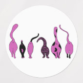 Paarse kattenpeuken labels (Design 2)