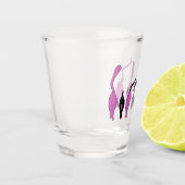 Paarse kattenpeuken shot glas (Links)