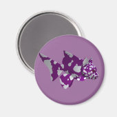 Paarse katvis magneet (Voorkant / Achterkant)