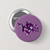 Paarse katvis ronde button 5,7 cm (Voorkant /achterkant)
